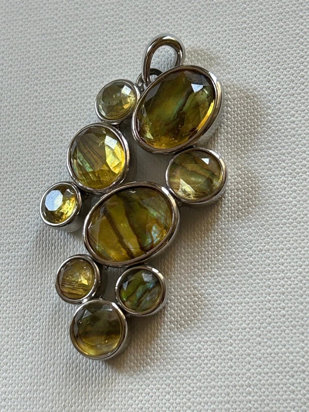 Lia Sophia Silver Tone Abstract Pendant